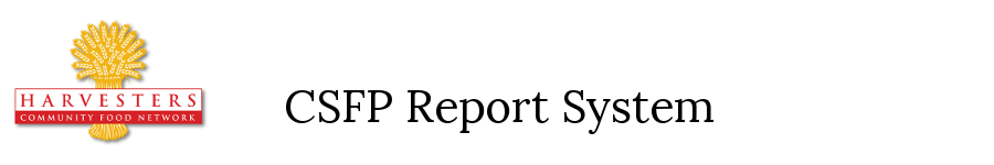 Harvesters CSFP Report System